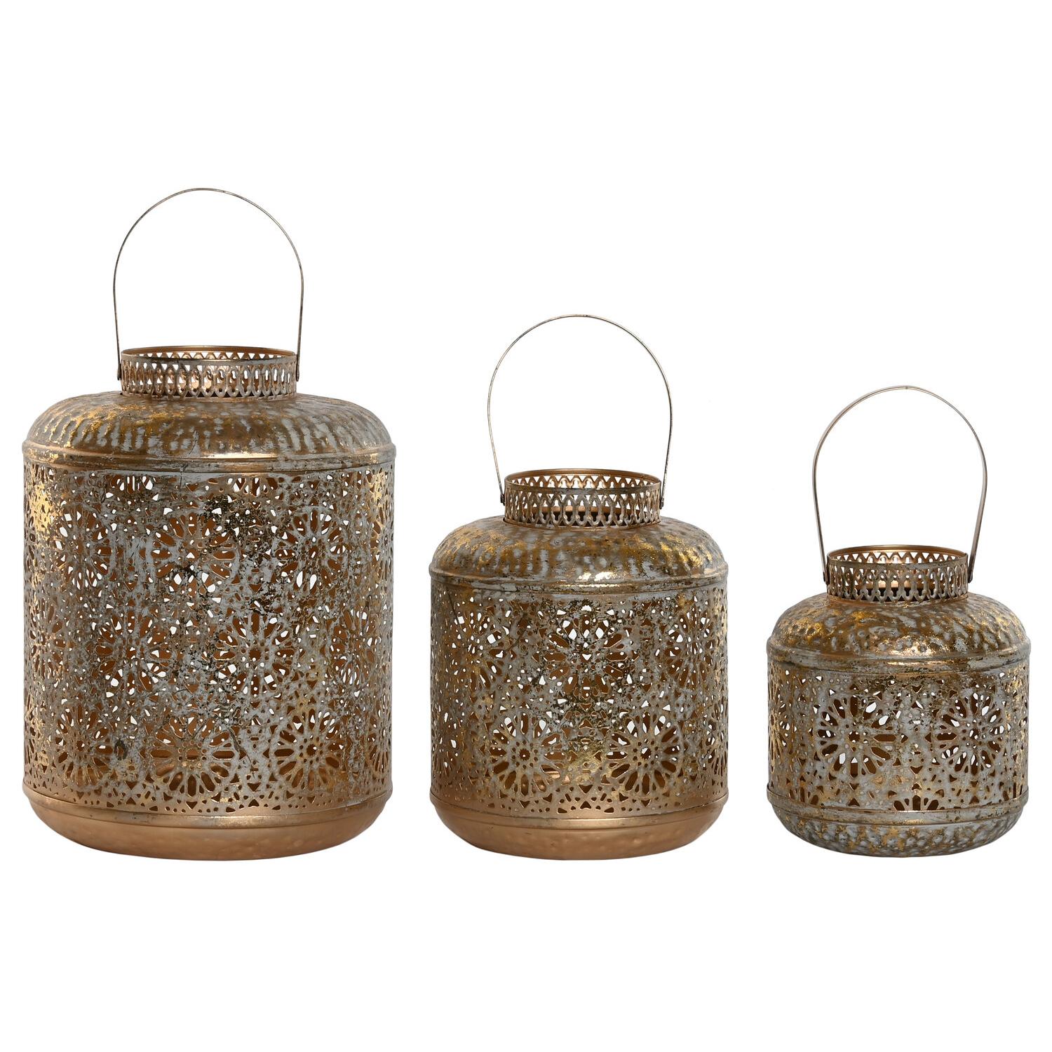 Portavela Set 3 Metal 24X24X32 Decape Dorado El mejor complemento para tu hogar. - Fijalo -