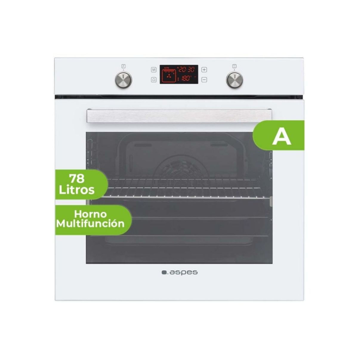 Horno multifunción Aspes AHM10800DCCB 3100W 78L 10 programas blanco A 59,5 cm