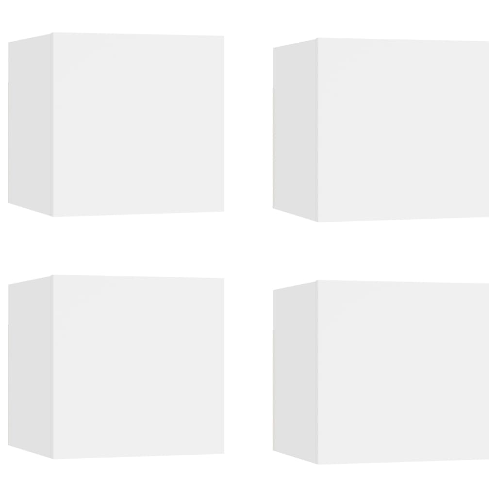 vidaXL Muebles de salón de pared / Meubles de TV 4 uds 30,5x30x30 cm, Mueble de Salon, Mueble TV, Mueble TV salon, Mesa de TV, Mueble tele