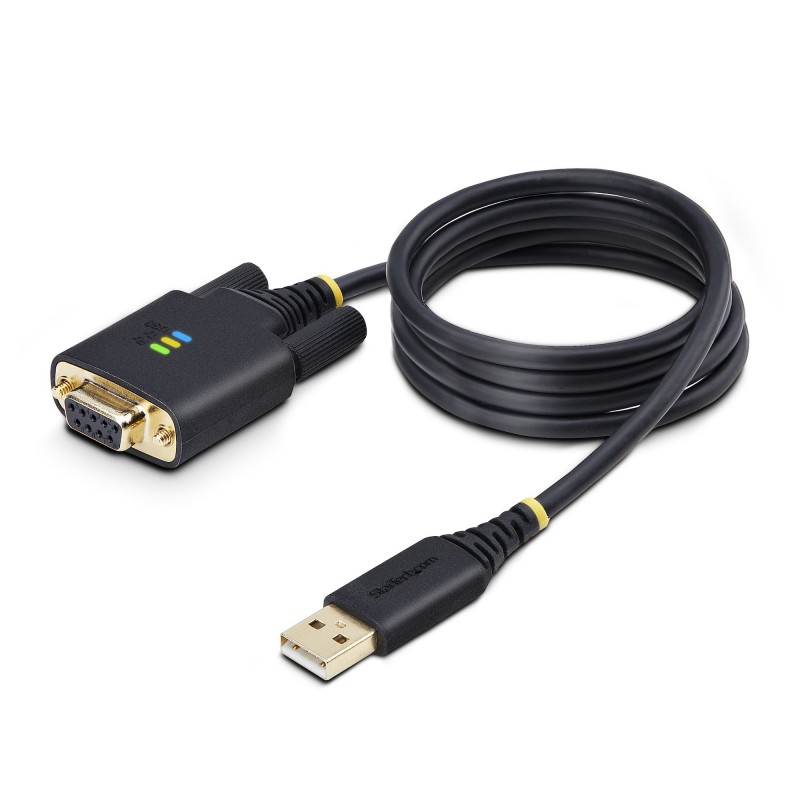 StarTech.com - Cable Adaptador USB a Serie de Módem Nulo de 1m - Retención COM - Tornillos Intercambiables DB9 - USB a RS232 - S 1P3FFCNB-USB-SERIAL