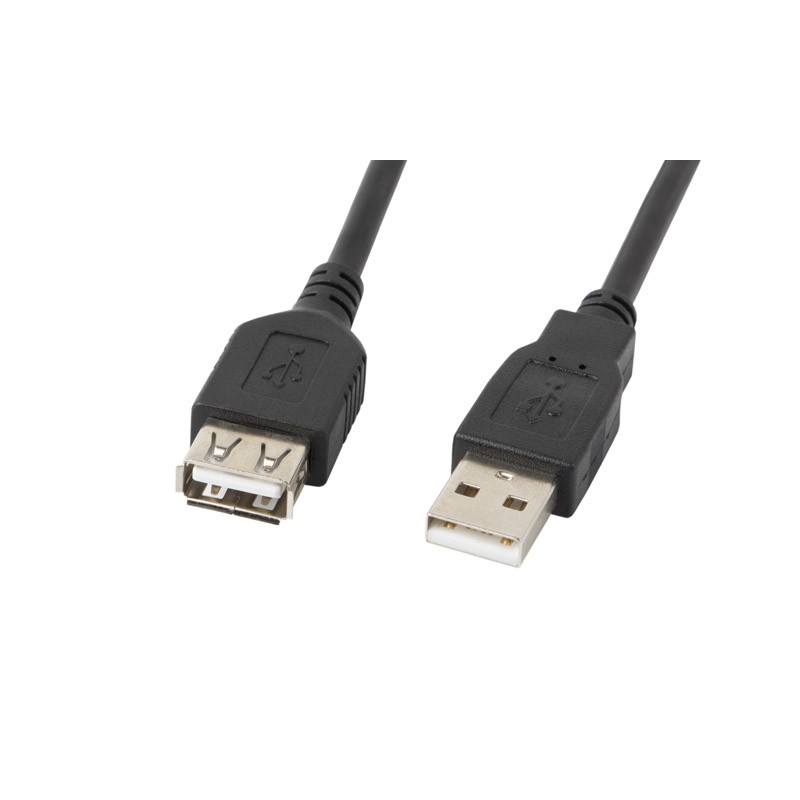 Lanberg - CA-USBE-10CC-0050-BK cable USB USB 2.0 5 m USB A Negro CA-USBE-10CC-0050-BK