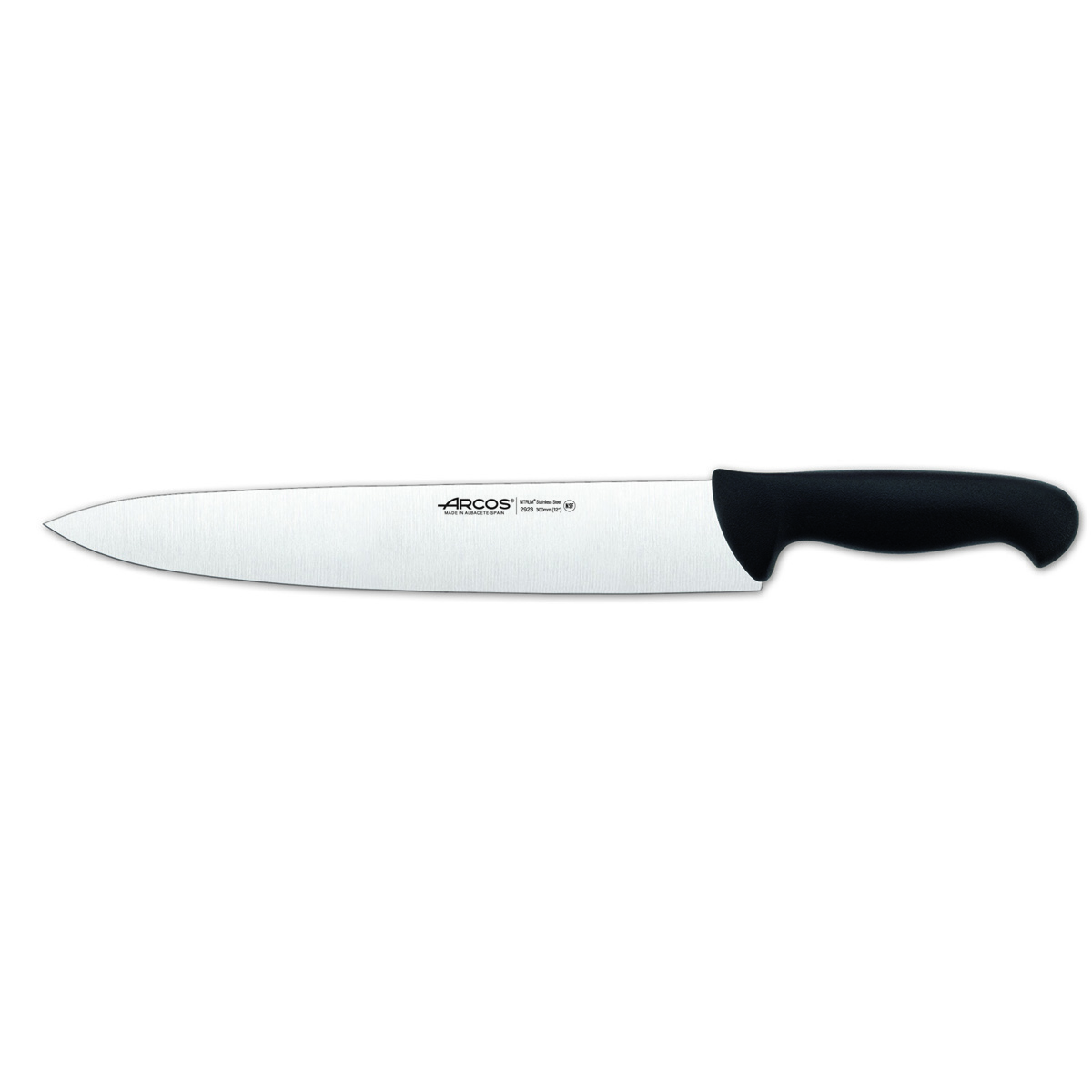 Cuchillo de Cocinero Arcos Colour Prof 292325 de Acero Inoxidable Nitrum y Mango Ergonómico de Polipropileno Negro 30cm