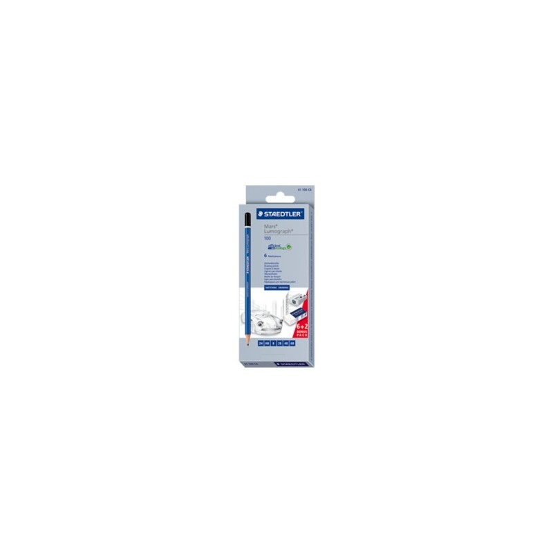 Staedtler - Mars Lumograph 100 Multi 6 pieza(s) 61 100 C6