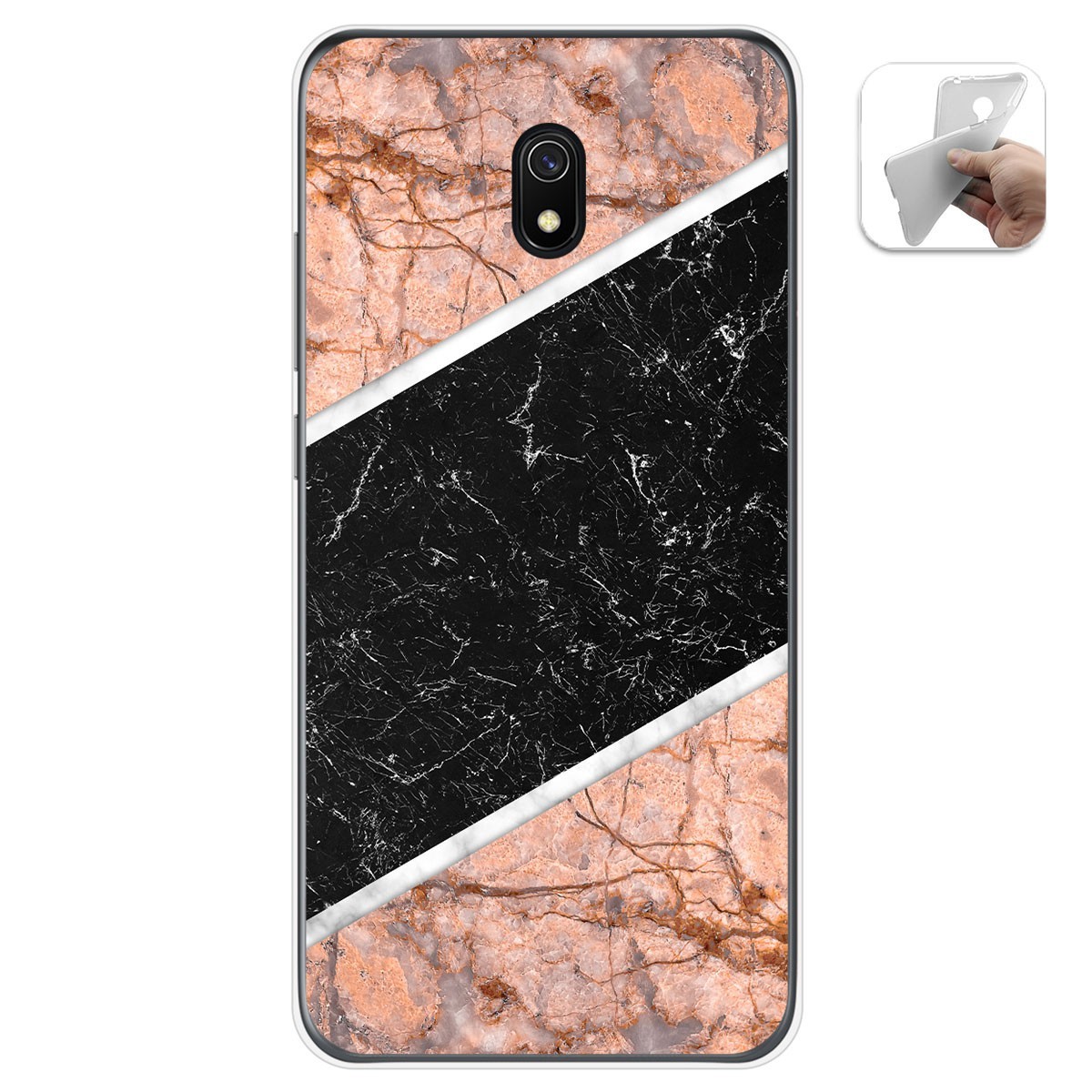 Tumundosmartphone Funda Gel Tpu para Xiaomi Redmi 8A diseño Mármol 07 Dibujos
