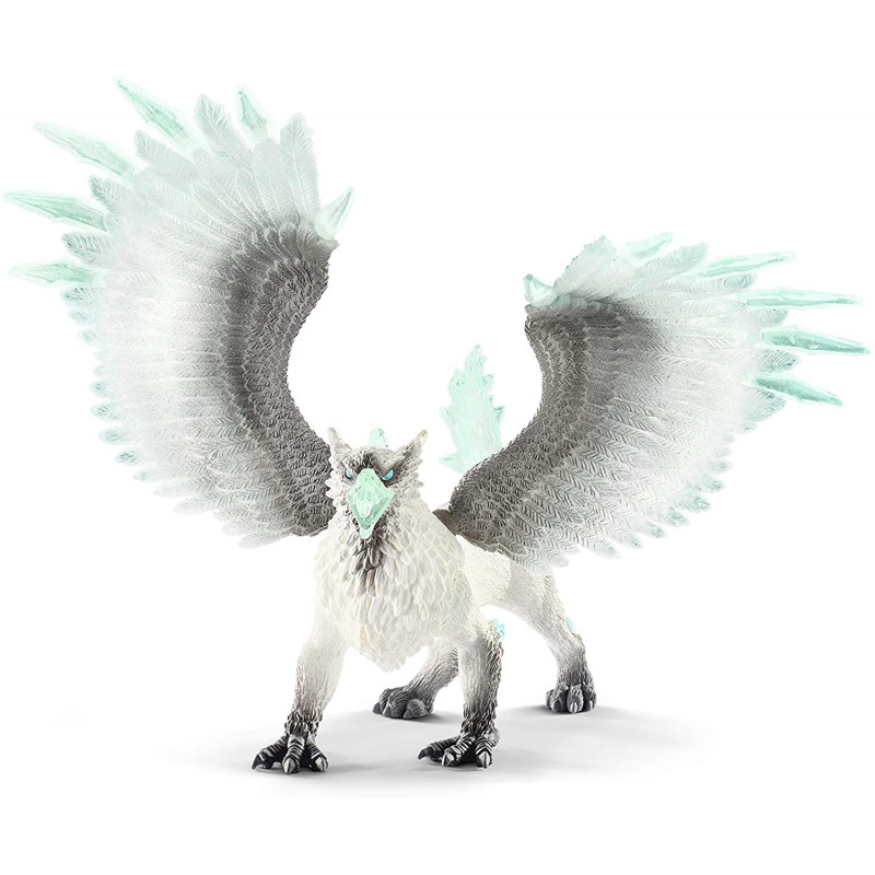 Figura de Dragón de Hielo Schleich - Poderosas Garras Afiladas - Plumas de Hielo en las Alas