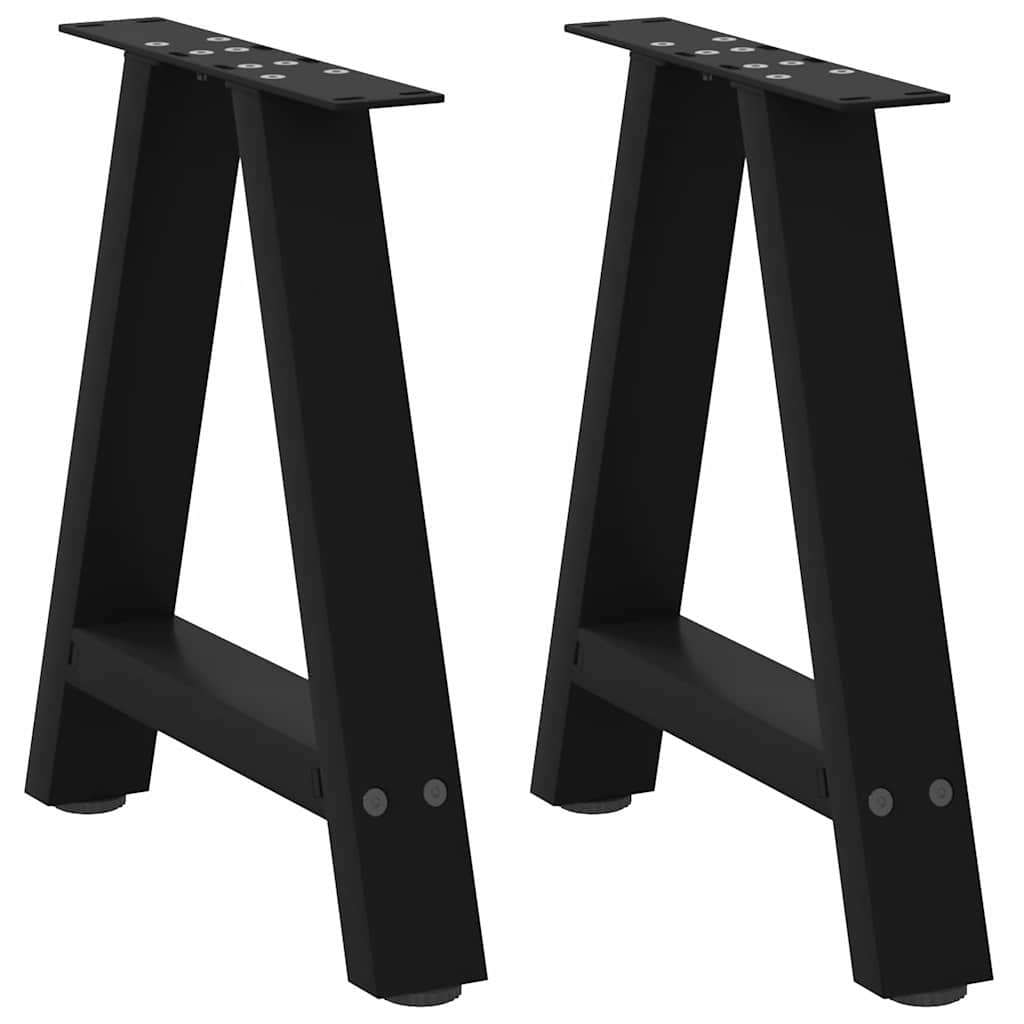vidaXL Patas para mesa de centro en forma de A (2 unidades) 50 x (42-43) cm, acero