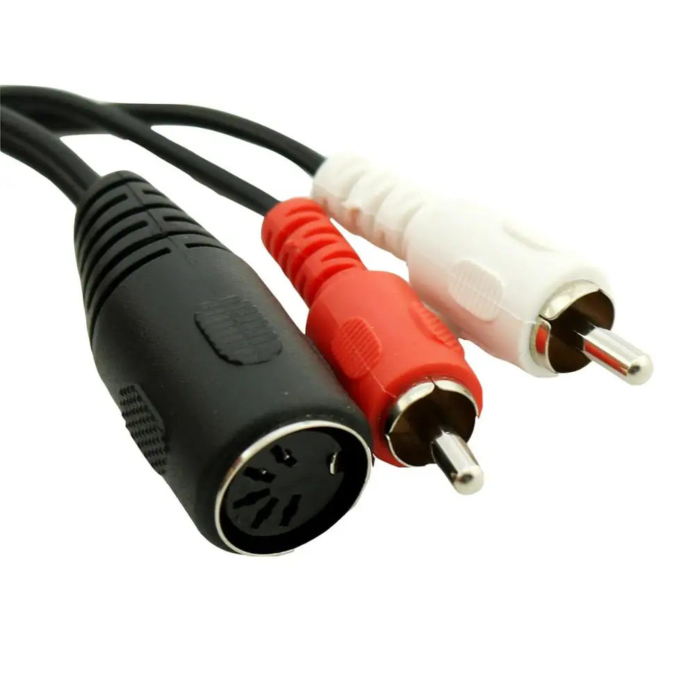 CABLEPELADO Cable Audio Estereo DIN Hembra Macho, Cable DIN de 5 Pines Hembra a RCA, Cable Midi a | Estereo | Apto para Sistemas Bang & Olufsen, Naim, Quad