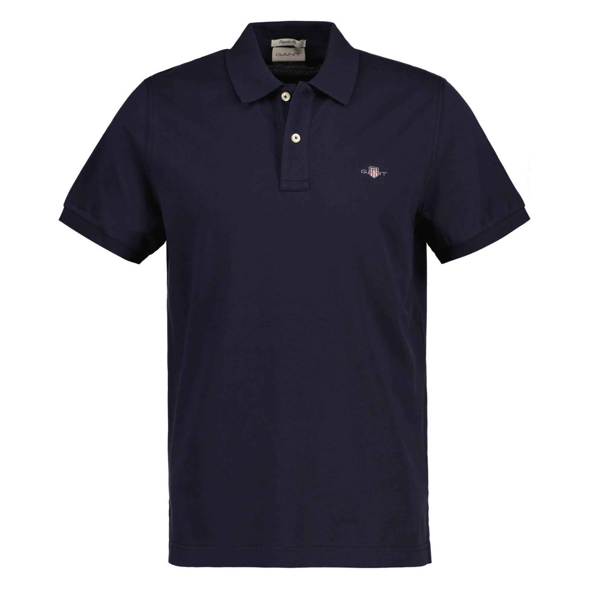 GANT Polo Hombre - REGULAR SHIELD, manga corta, cierre con botones, piqué, bordado Regular Shield Pique Polo