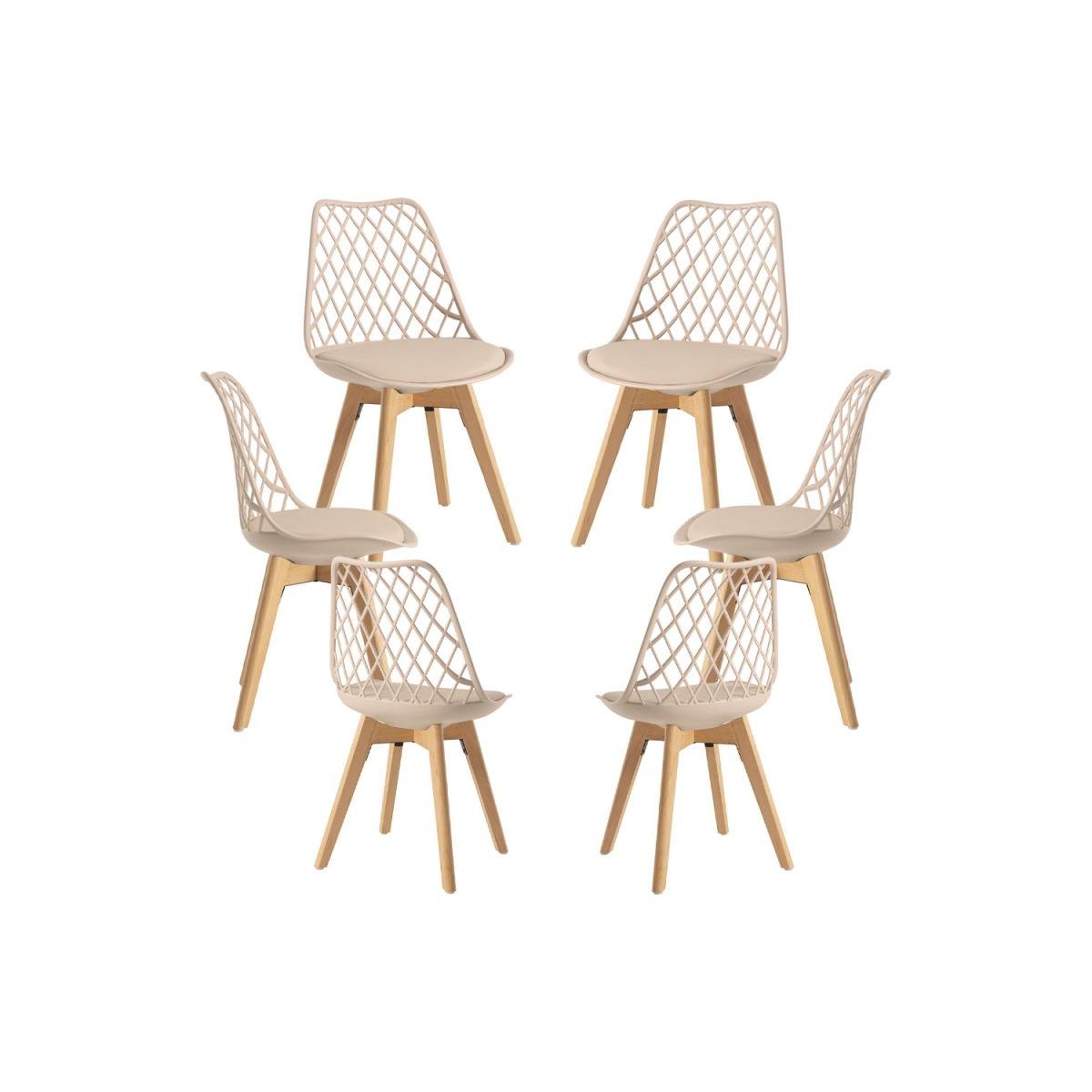 Regalos Miguel - Packs Sillas Comedor - Pack 6 Sillas Mima - Beige Tapioca