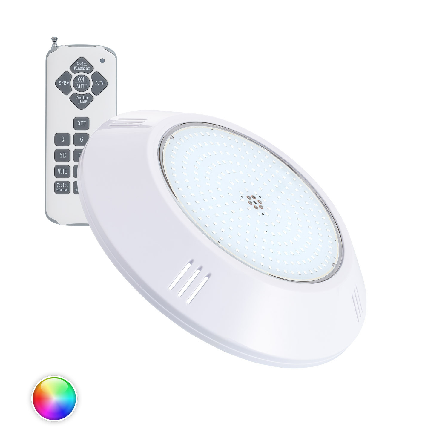 Ledkia Foco Piscina Superficie LED RGB Sumergible 12V AC IP68 20W RGB