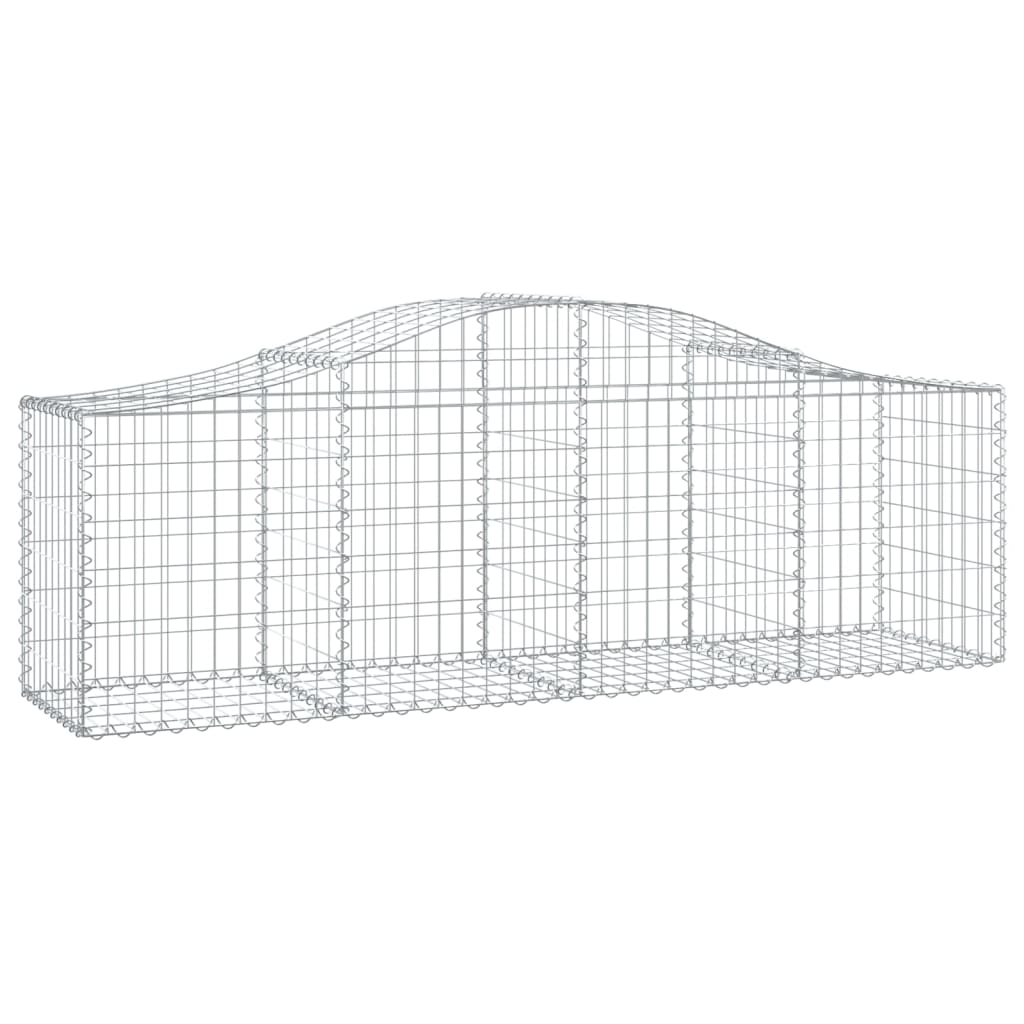 vidaXL Cestas de gaviones 6 uds forma de arco hierro 200x50x60/80 cm