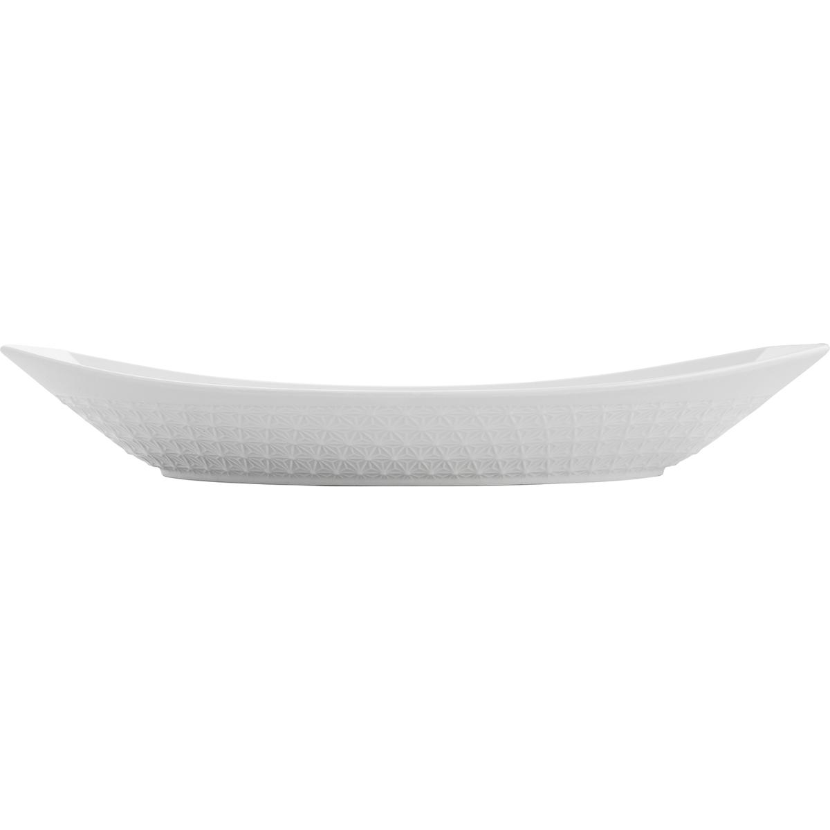 QUID GASTRO Fuente Oval Porcelana 39,5X19X8CM Blanco Brillo Blancura y resistencia para el día a día