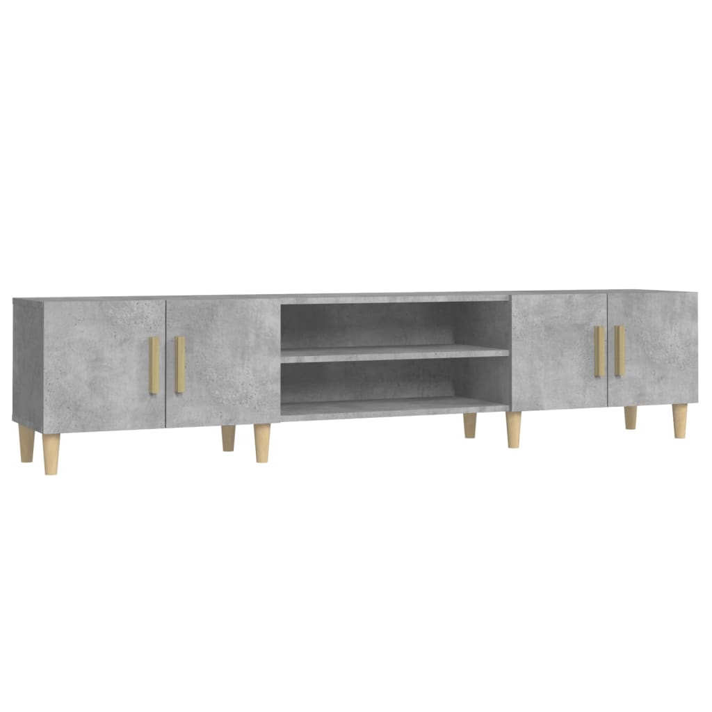 vidaXL Mueble de TV madera contrachapada gris hormigón 180x31,5x40 cm