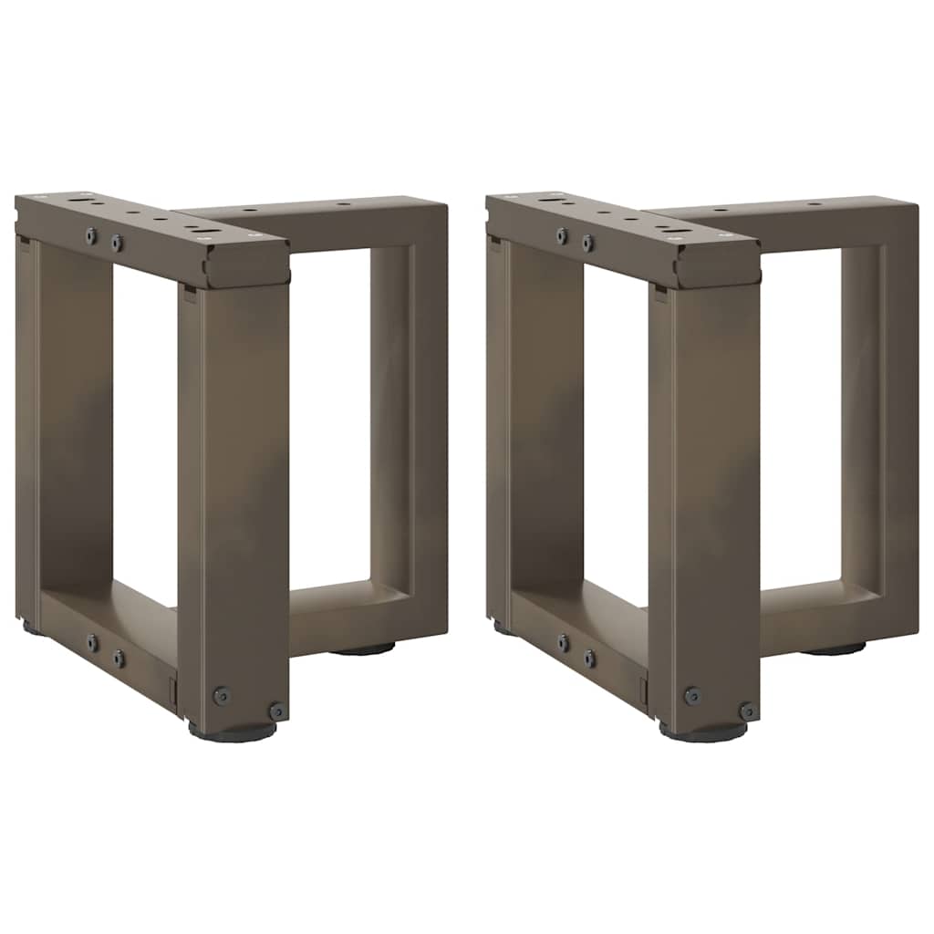 vidaXL Patas para mesa de centro en forma de T (2 unidades) 30 x 25 x (30-31) cm, acero