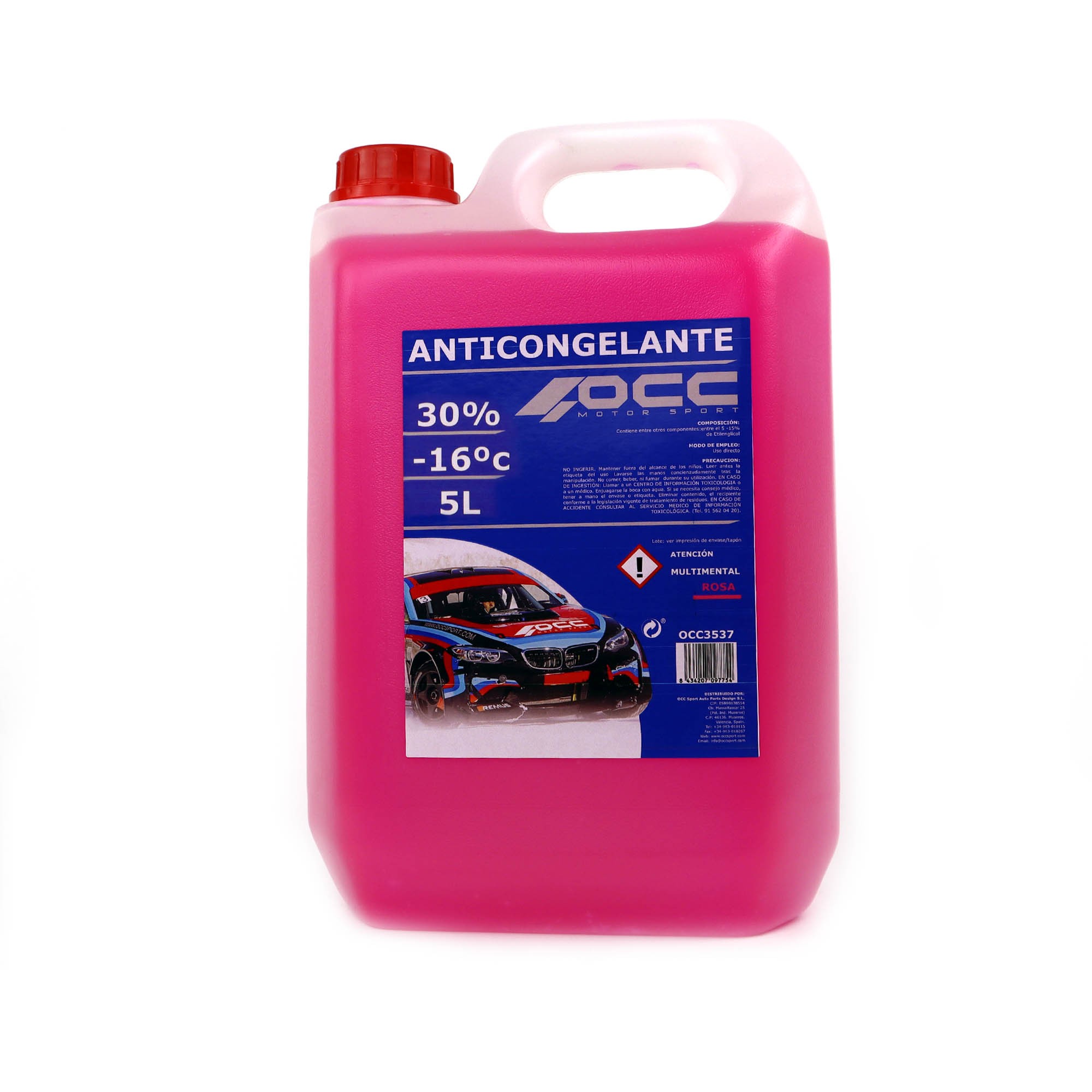 Occ Motorsport - Anticongelante de coche 5l 30% rosa Occsport
