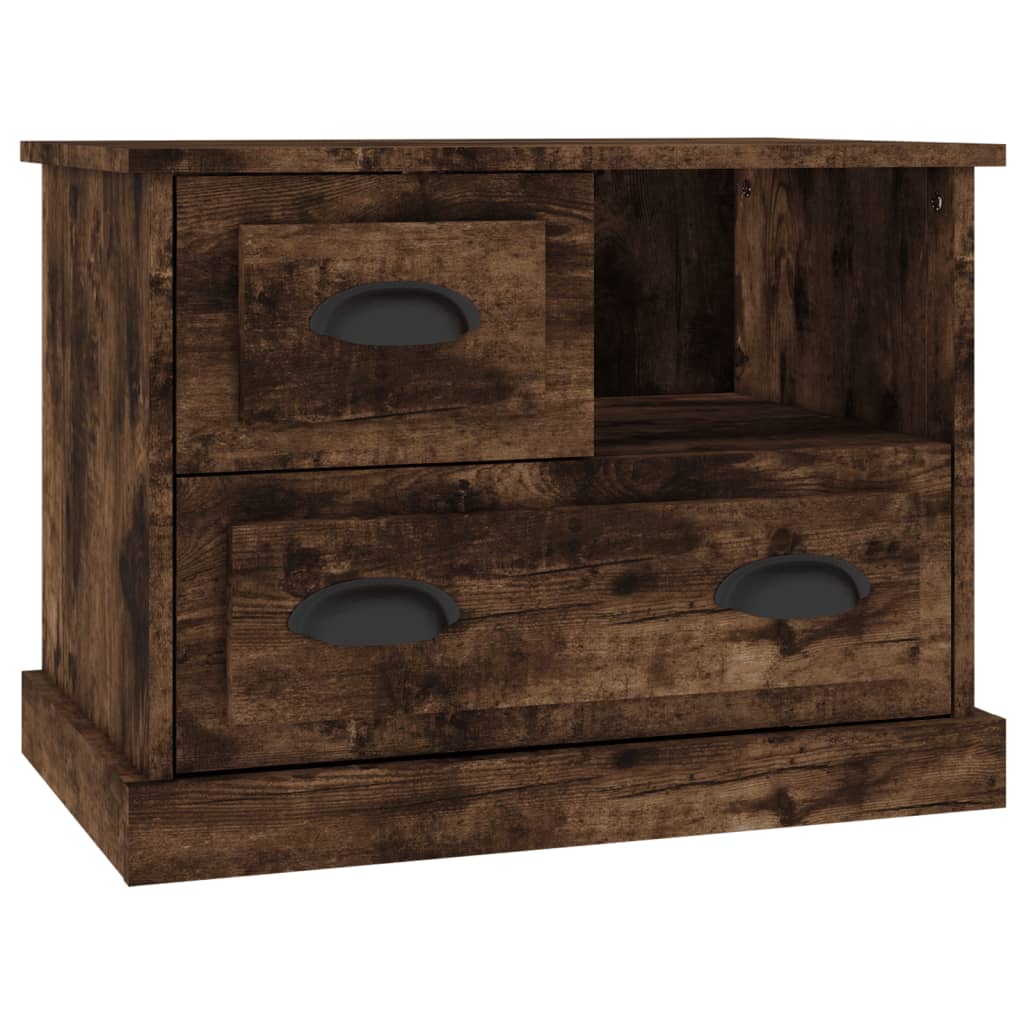 vidaXL Mesita de noche color roble ahumado 60x39x45 cm