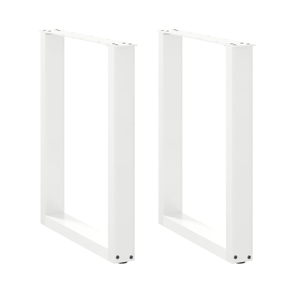vidaXL Patas para mesa de comedor en forma de U (2 unidades) 60 x 72-73 cm, acero