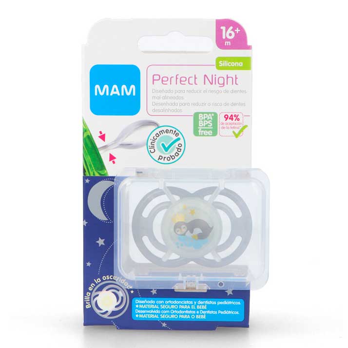 Mam Perfect Night Silicona 16+ Gris 1Und.