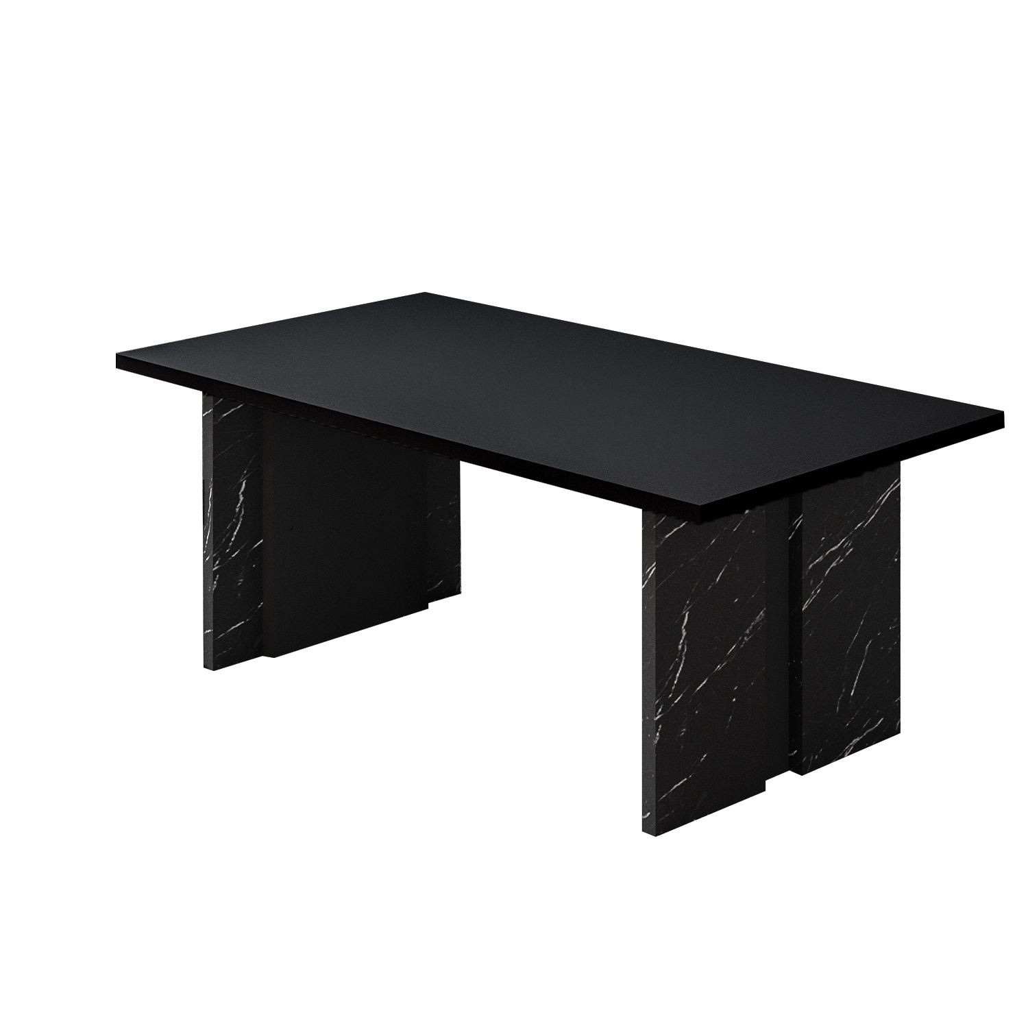 Habitat y Jardin - Mesa baja de madera "Ravello" - 90 x 50 x 40 cm - Negra