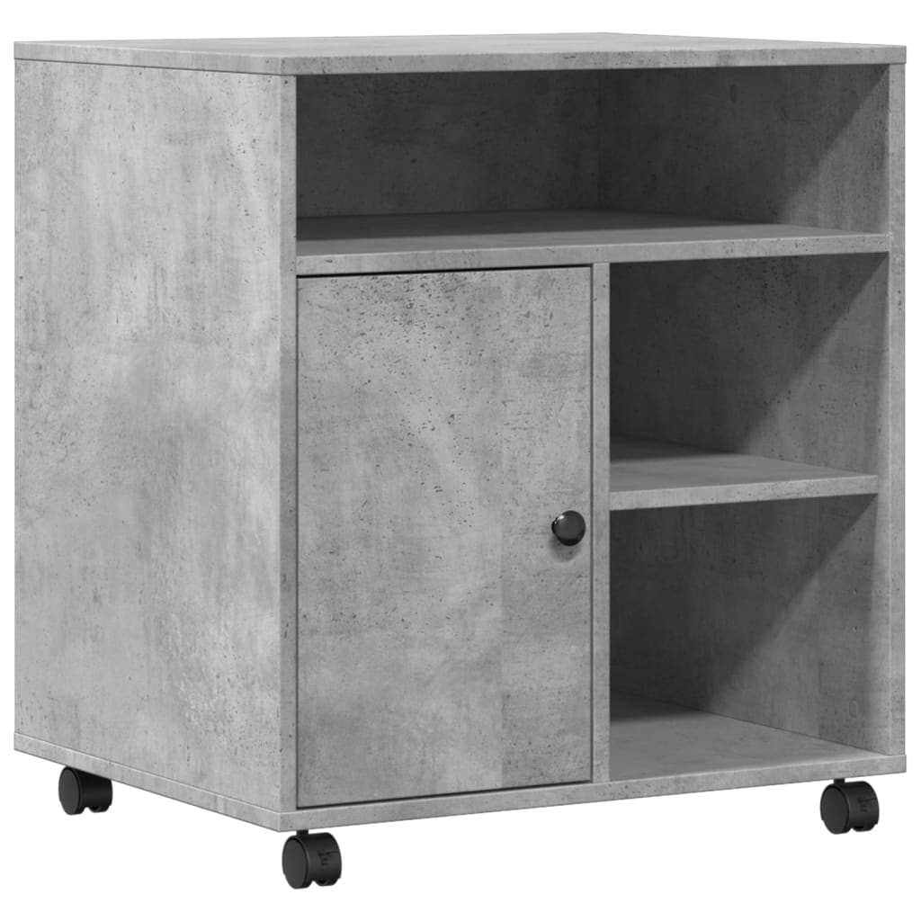 vidaXL Soporte para impresora con ruedas 60x50x67 cm Multicolor