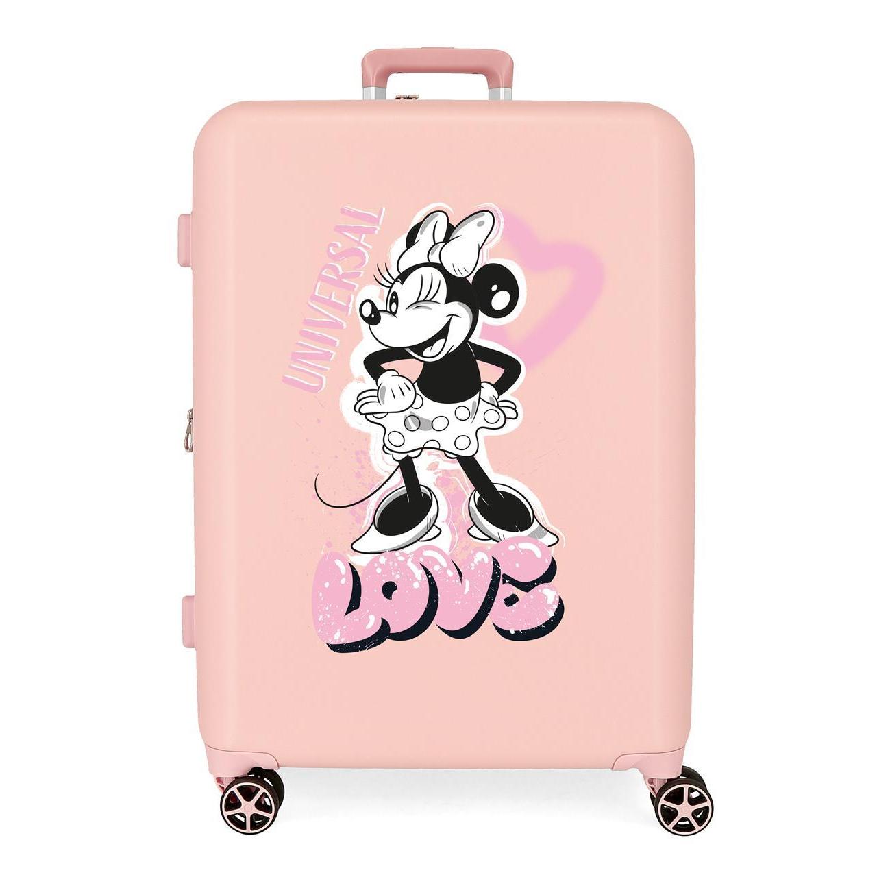 Disney Mickey y Minnie Good Things  Maleta Mediana Extensible ABS 70cm