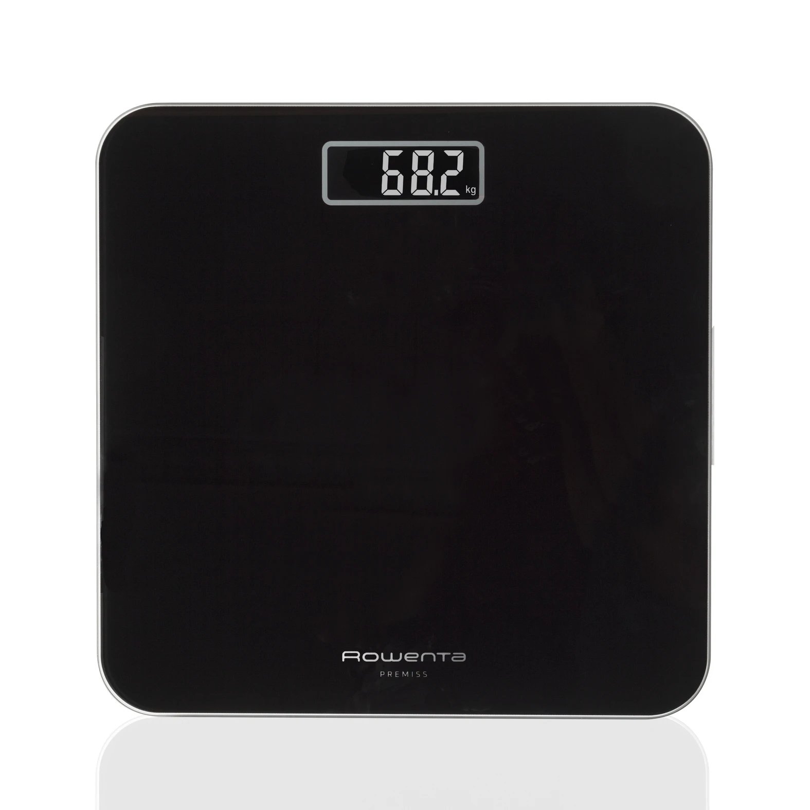 Rowenta - Báscula personal electrónica BS1800 Premiss para baño, capacidad 160 kg, perfil bajo de 1,8 cm y superficie estable 30 x 30 cm