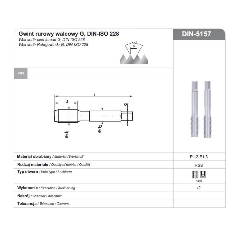 Macho de Roscar Fanar G 1/2" NGRA/2 | Roscado Preciso con Acero Rápido HSS, Alta Resistencia al Desgaste, Ideal para Aplicaciones Industriales.