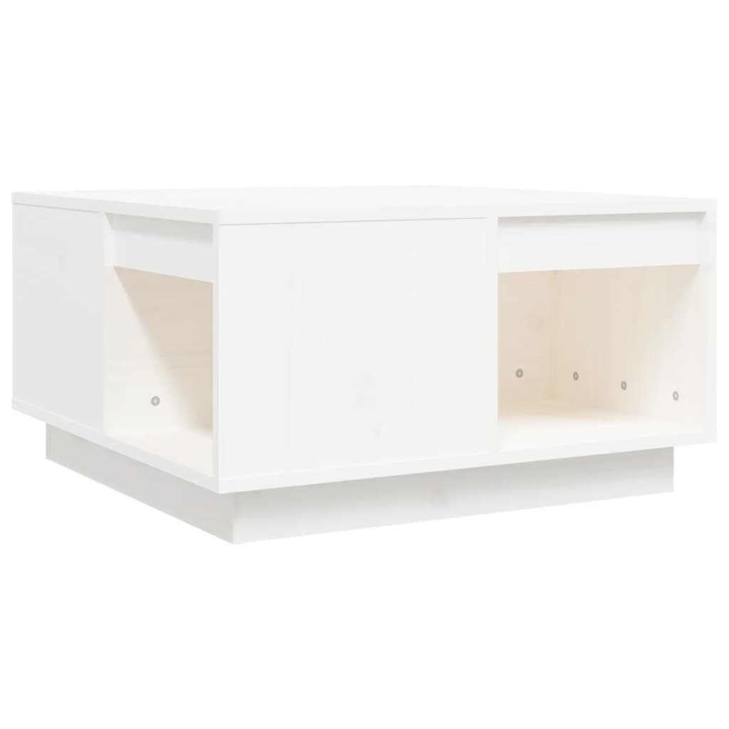 Vidaxl Mesa de Centro de Madera Maciza de Pino 60x61x32,5 Cm Natural