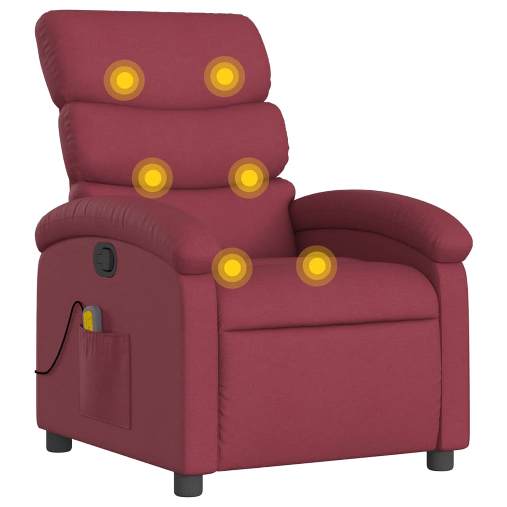Vidaxl Sillón de Masaje Reclinable de Tela Gris Claro