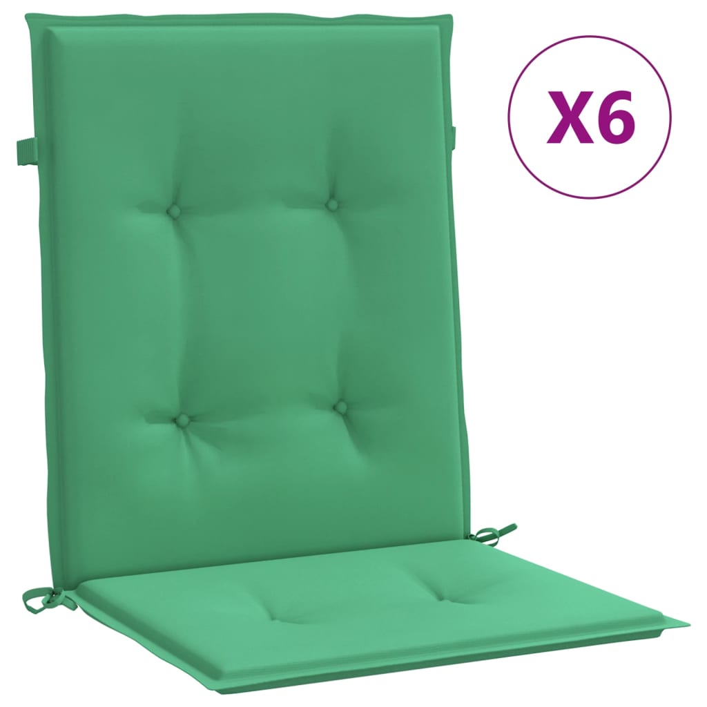 Vidaxl Cojín Silla Jardín Respaldo Bajo Pack 6 Uds Tela Oxford Antracita
