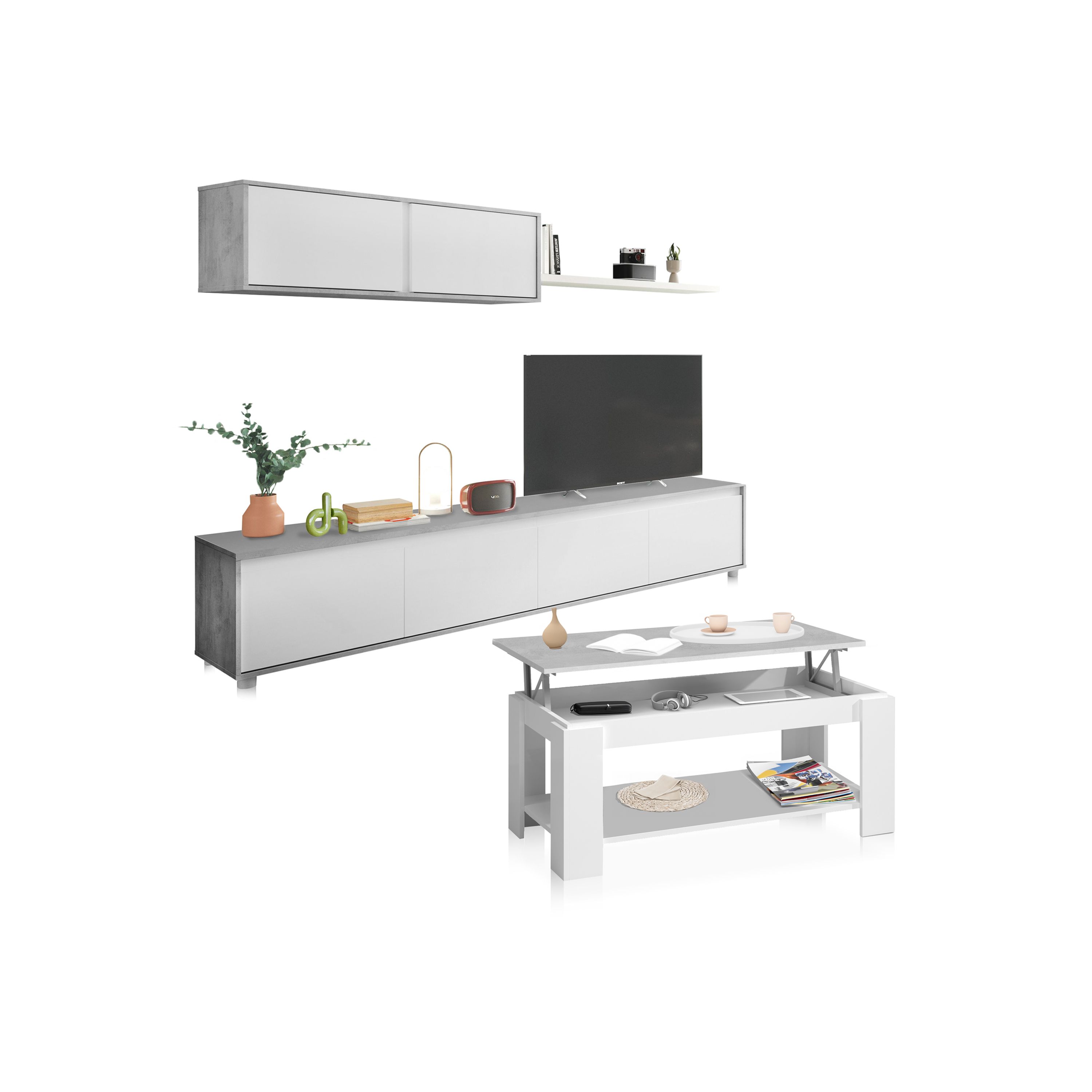 Habitdesign -Pack salón con mesa de centro Arlet Plus