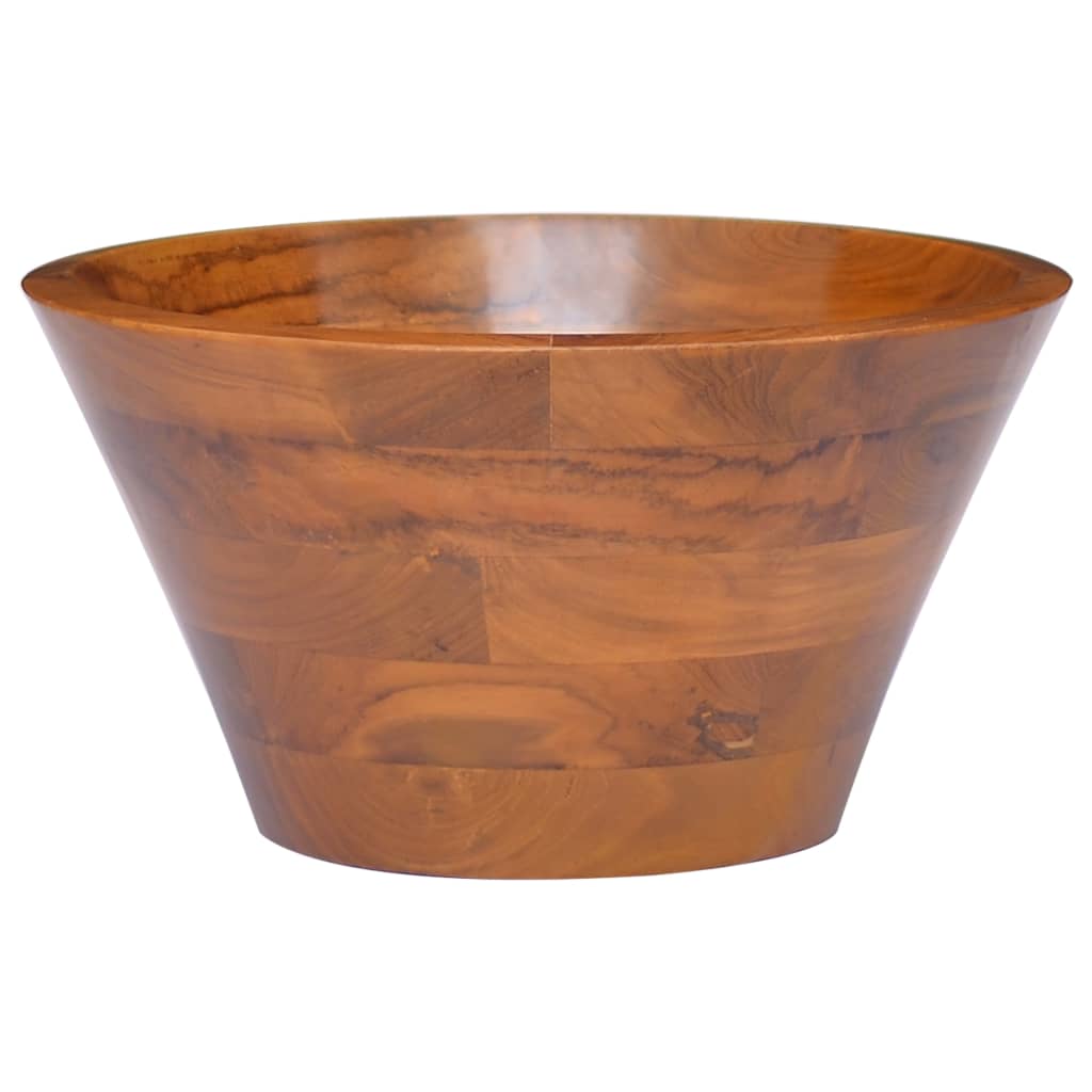 vidaXL Lavabo de madera maciza de teca Φ40x20 cm