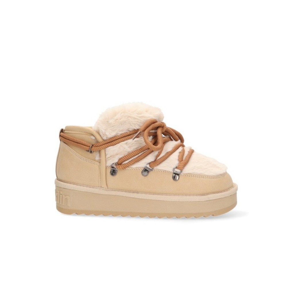 Botines Planos D.franklin Nordic Trk Fur Low Mujer Beig