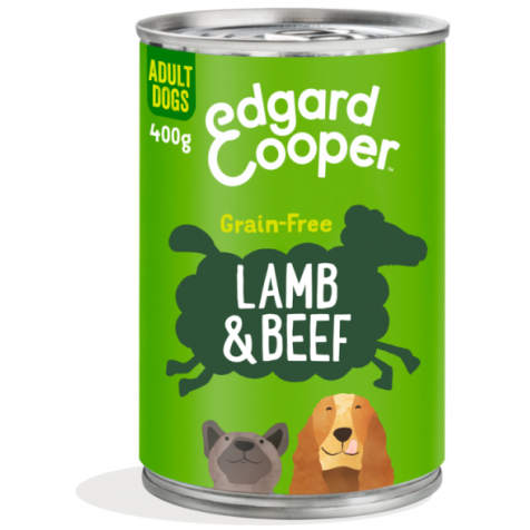 Edgard & Cooper - Edgard & Cooper Adult Grain Free Cordero Y Ternera Perro Latas 6 X 400 Gr