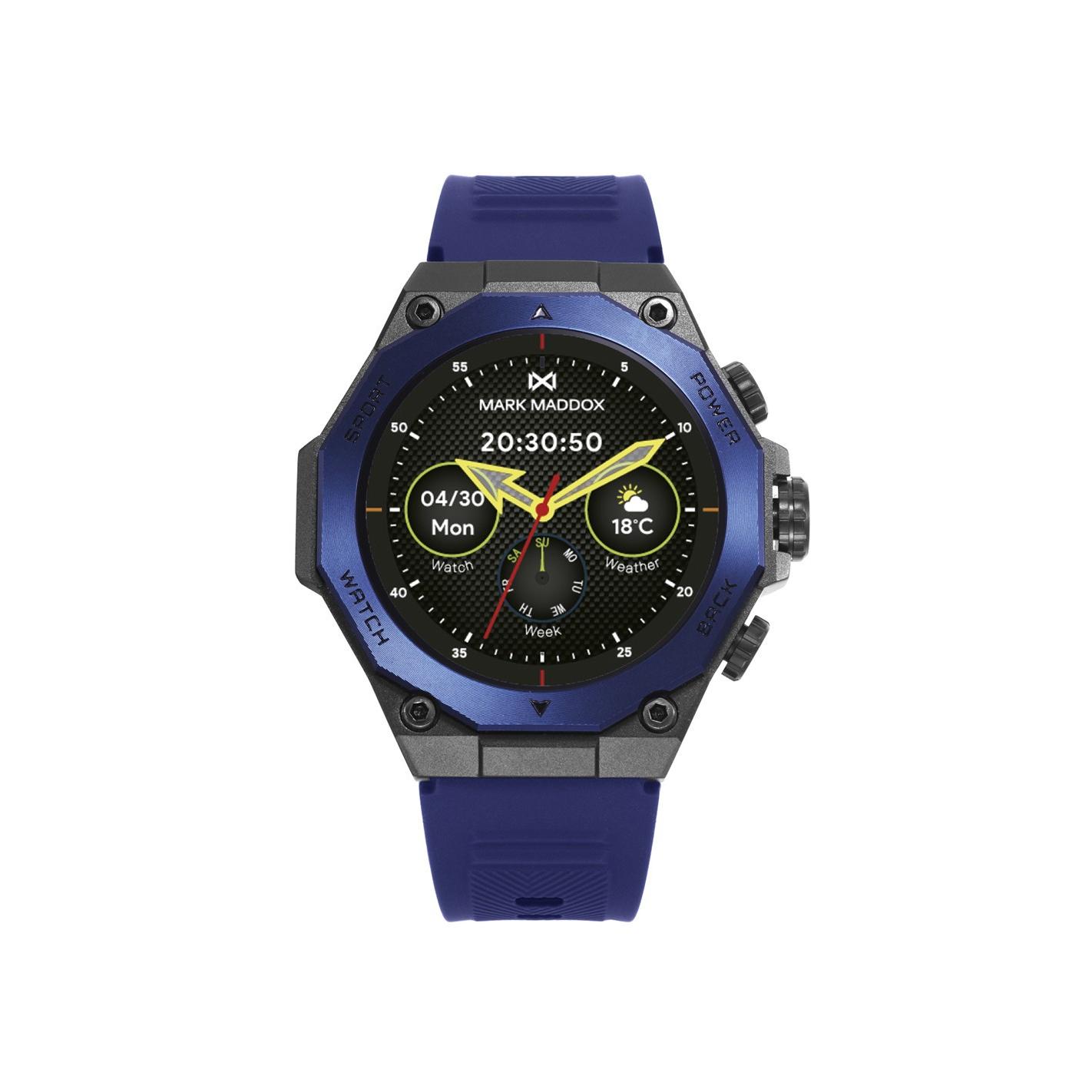 Mark Maddox SMART NOW HS2003-30 Smartwatch de hombre - Correa de silicona azul