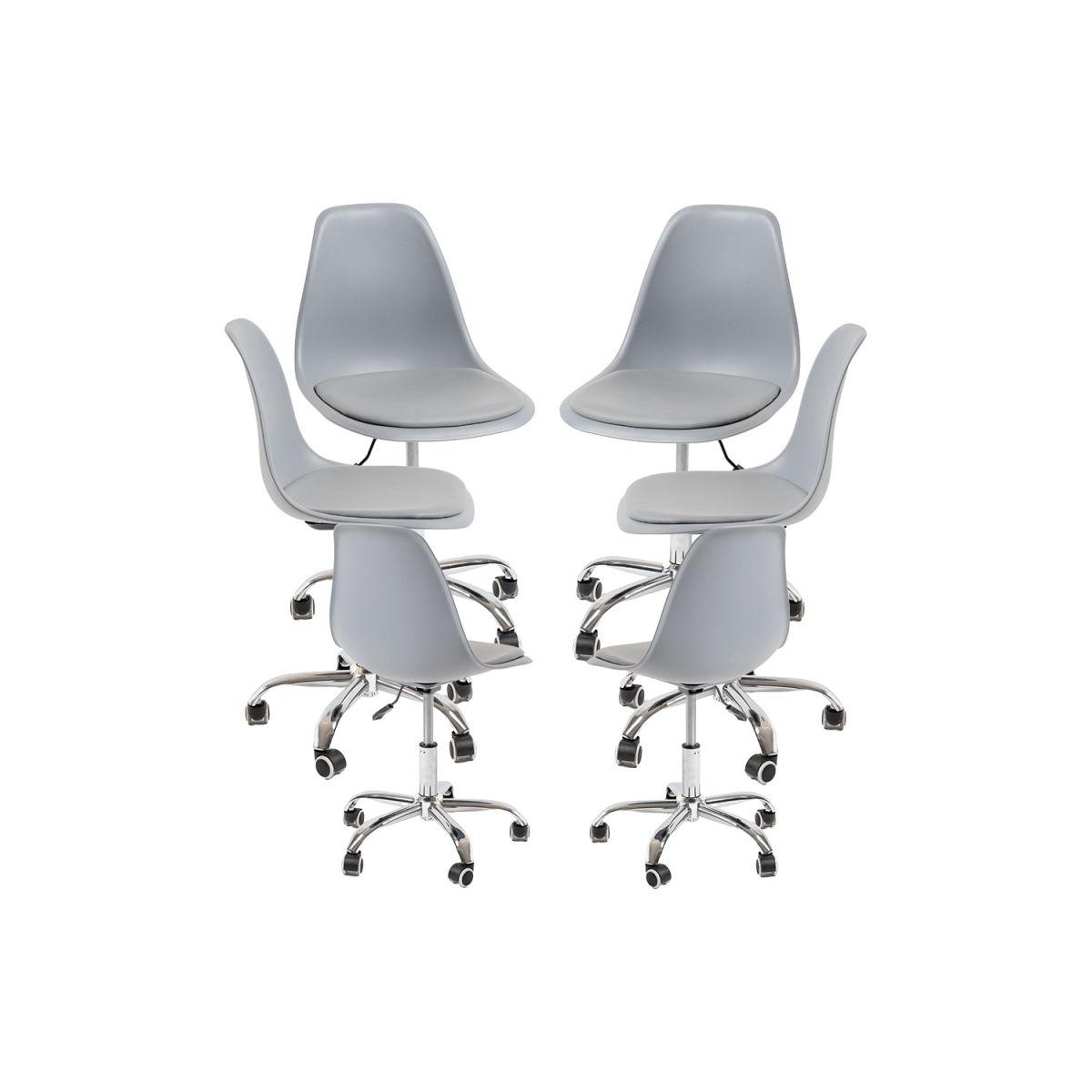 Regalos Miguel - Packs Sillas - Pack 6 Sillas Dami Office - Gris claro
