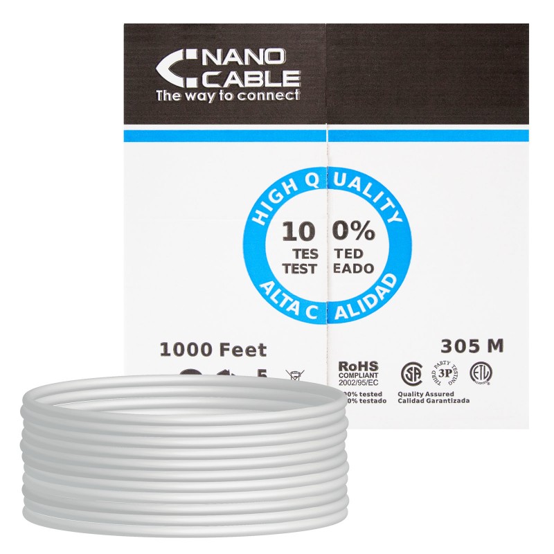 Nanocable - CABLE RED RJ45 CAT.5E FTP RIGIDO AWG24, 305 M 10.20.0704