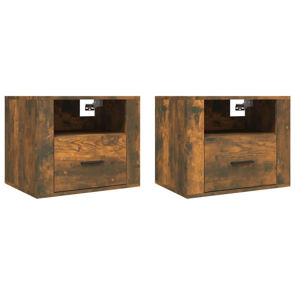 Mesitas de Noche Flotantes Vidaxl 50x36x40 Cm Blanco - Pack 2