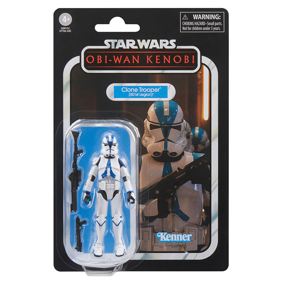 Star Wars The Vintage Collection Clone Trooper 501st Legion 9,5 cm Figura Coleccionable Obi-Wan Kenobi Hasbro