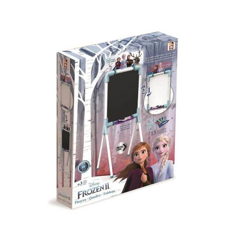 Pizarra Frozen II 2 en 1 de Chicos - Alta Calidad, 13 Accesorios y Patas de Aluminio