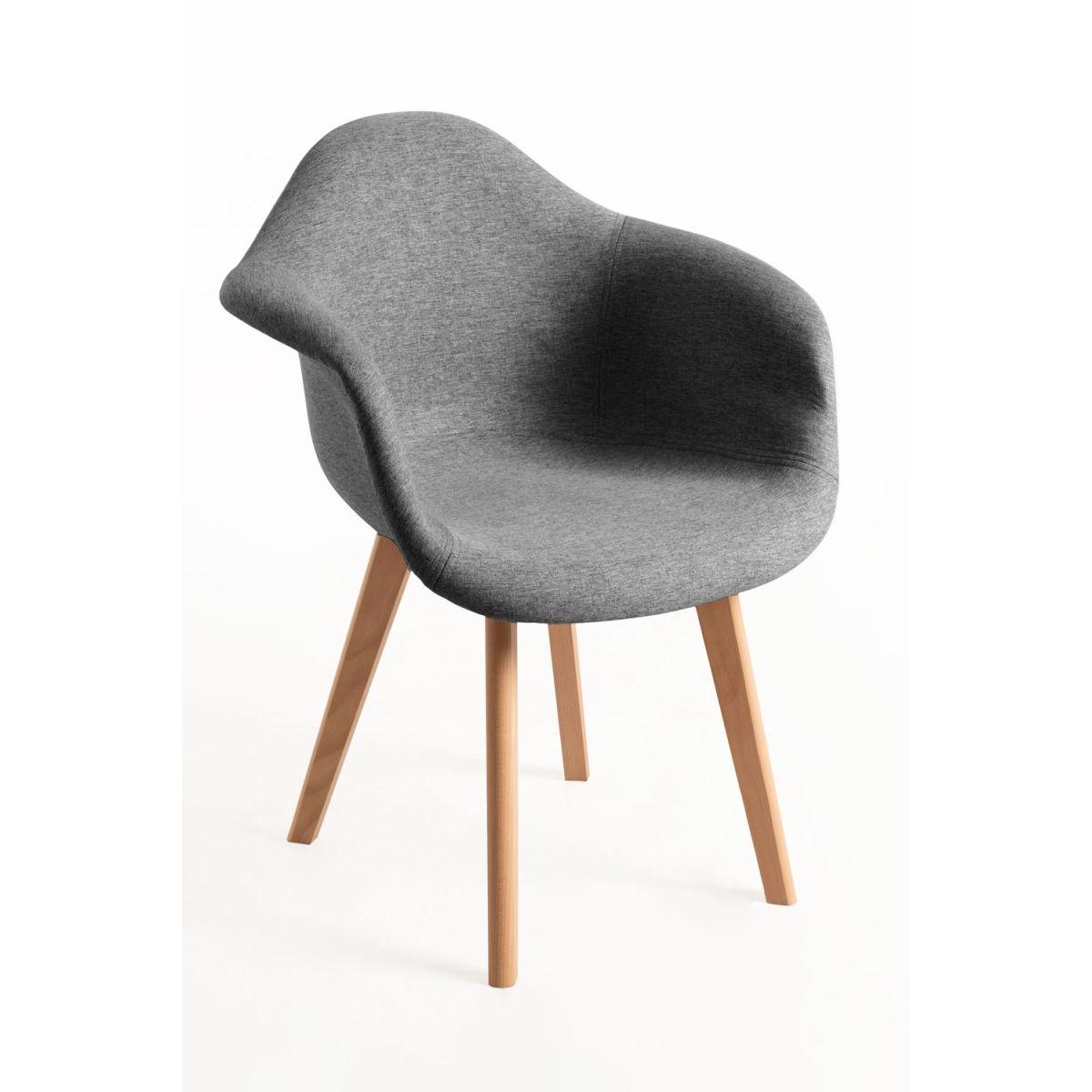 Regalos Miguel - Packs Sillas Comedor - Pack 4 Sillas Belu Tela - Gris oscuro