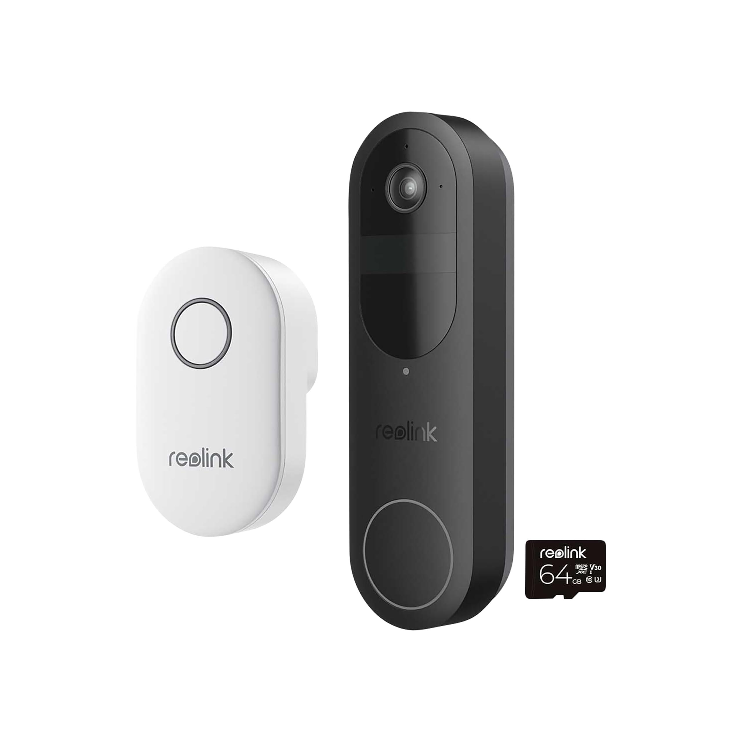 Reolink Paquete de timbre: D340B con timbre y almacenamiento de 64 GB