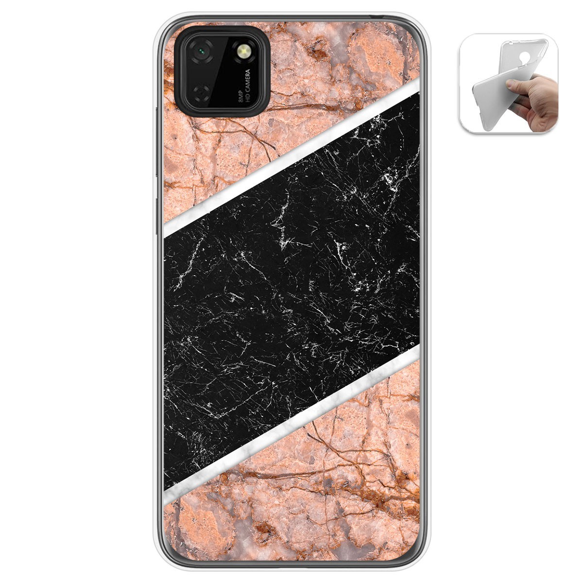 Tumundosmartphone Funda Gel Tpu para Huawei Y5p diseño Mármol 07 Dibujos