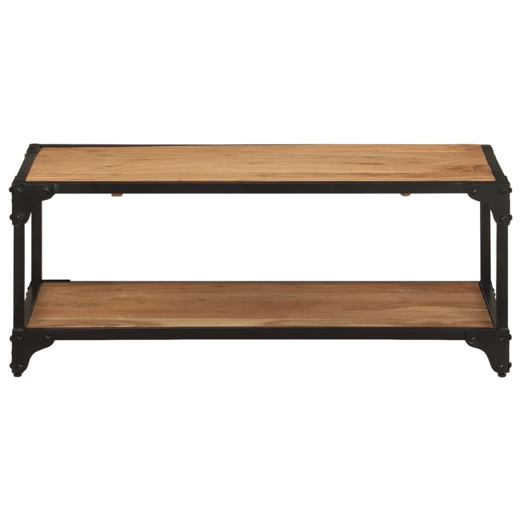 vidaXL Mesa de centro de madera maciza acacia 90x45x35 cm Mesita de Salón o Comedor o Auxiliar Mesa de Café Meuble Salón