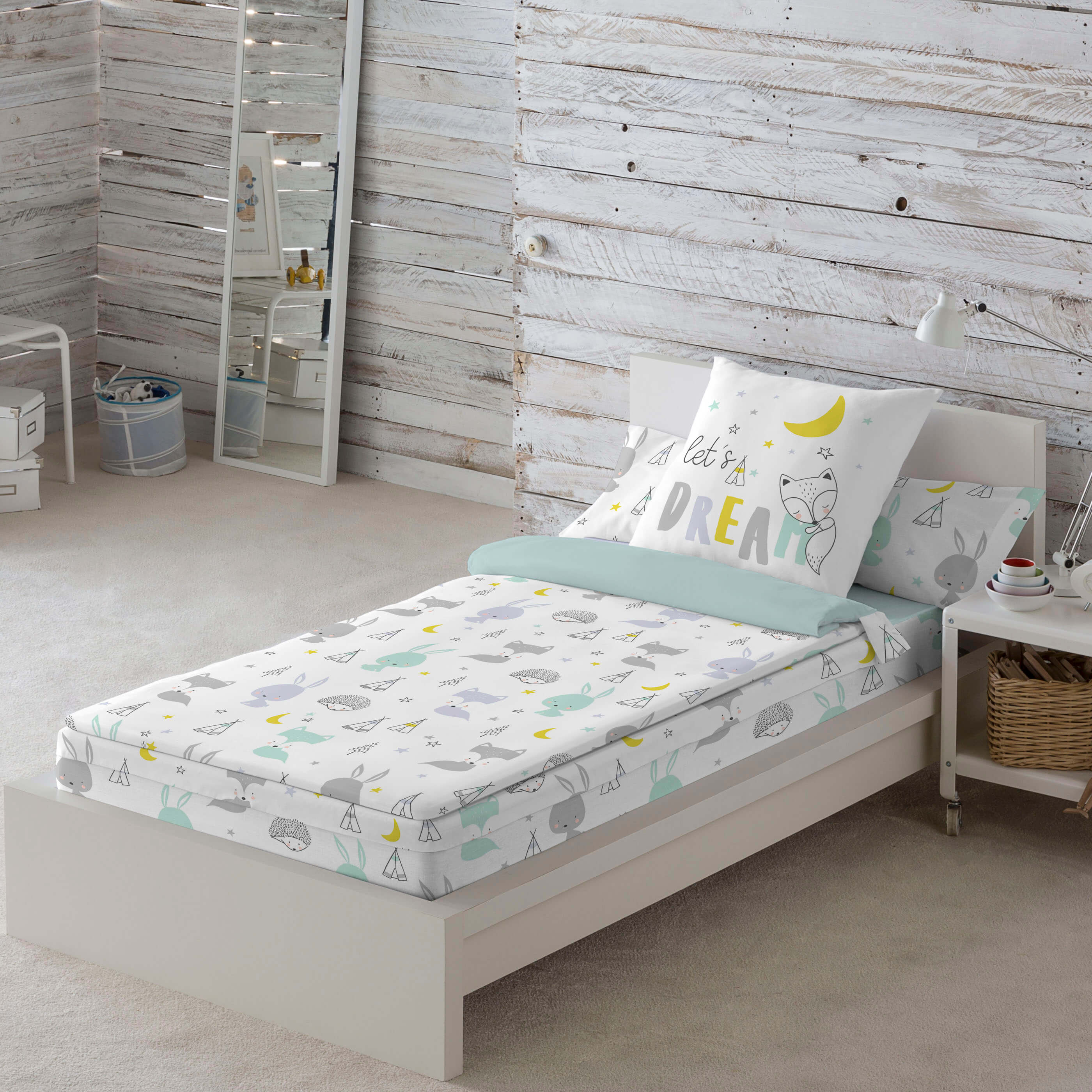 COOL KIDS - Saco nórdico Con relleno - 100% Algodón Extrasuave - Para Cama de 90/105 cm - Fabricado en España