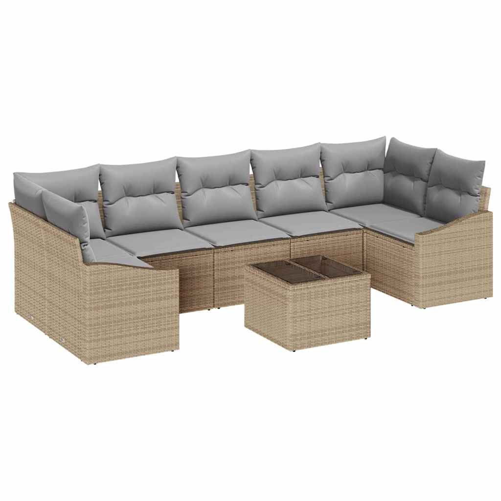 vidaXL Juego de Sofá con cojín Beige y Gris Claro 55 x 55 x 37 cm