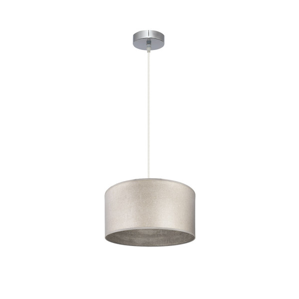 Colgante tania 1xe27 niquel/madera gris regx30x30 cm