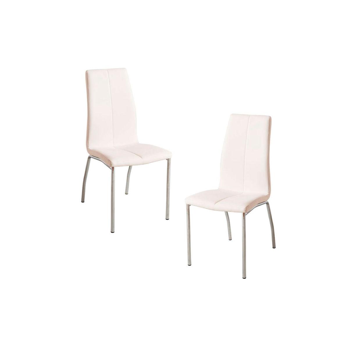 Regalos Miguel - Packs Sillas Comedor - Pack 2 Sillas Humi Polipiel - Blanco