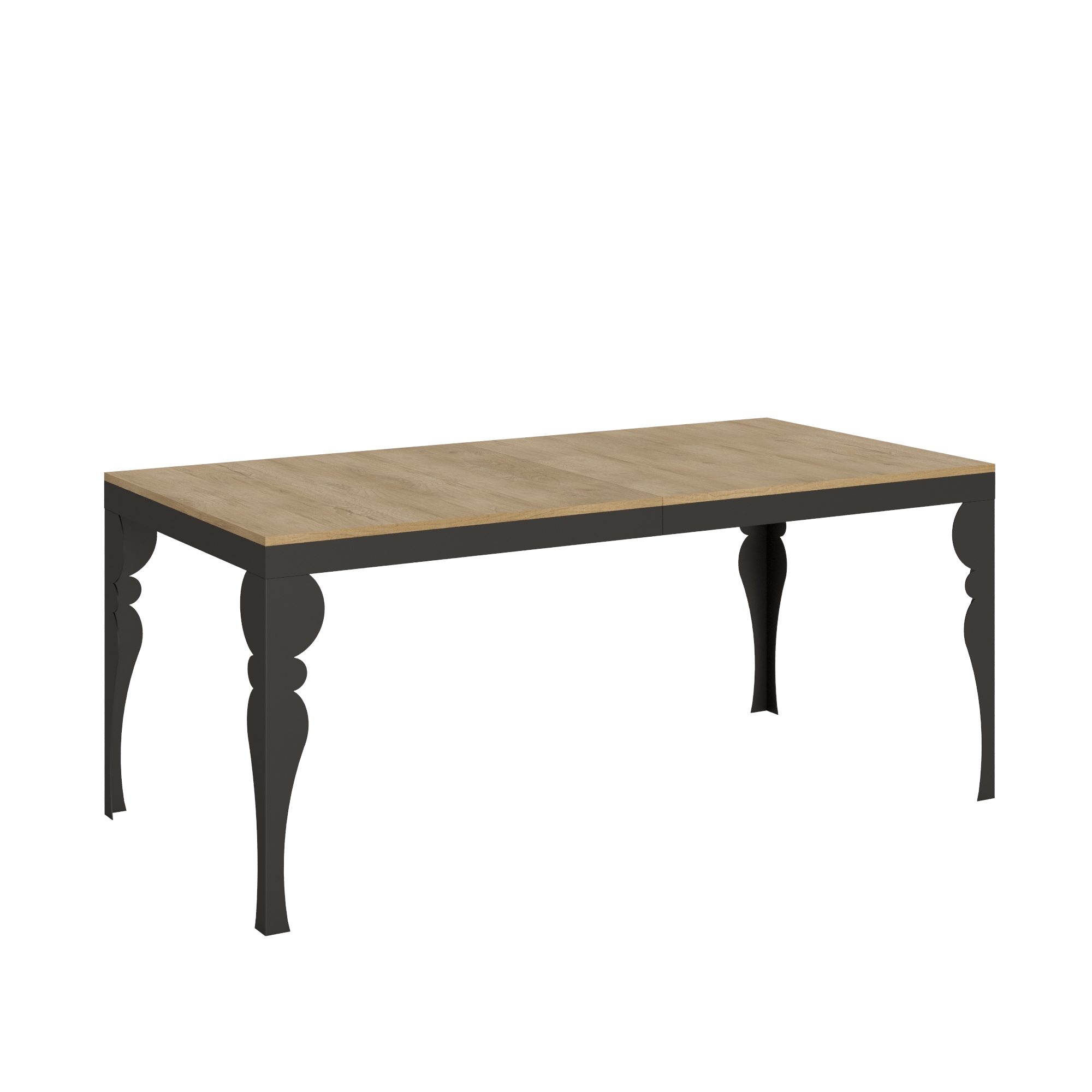 Mesa extensible 90x180/284 cm Paxon Evolution Roble Nature estructura Antracita - Itamoby