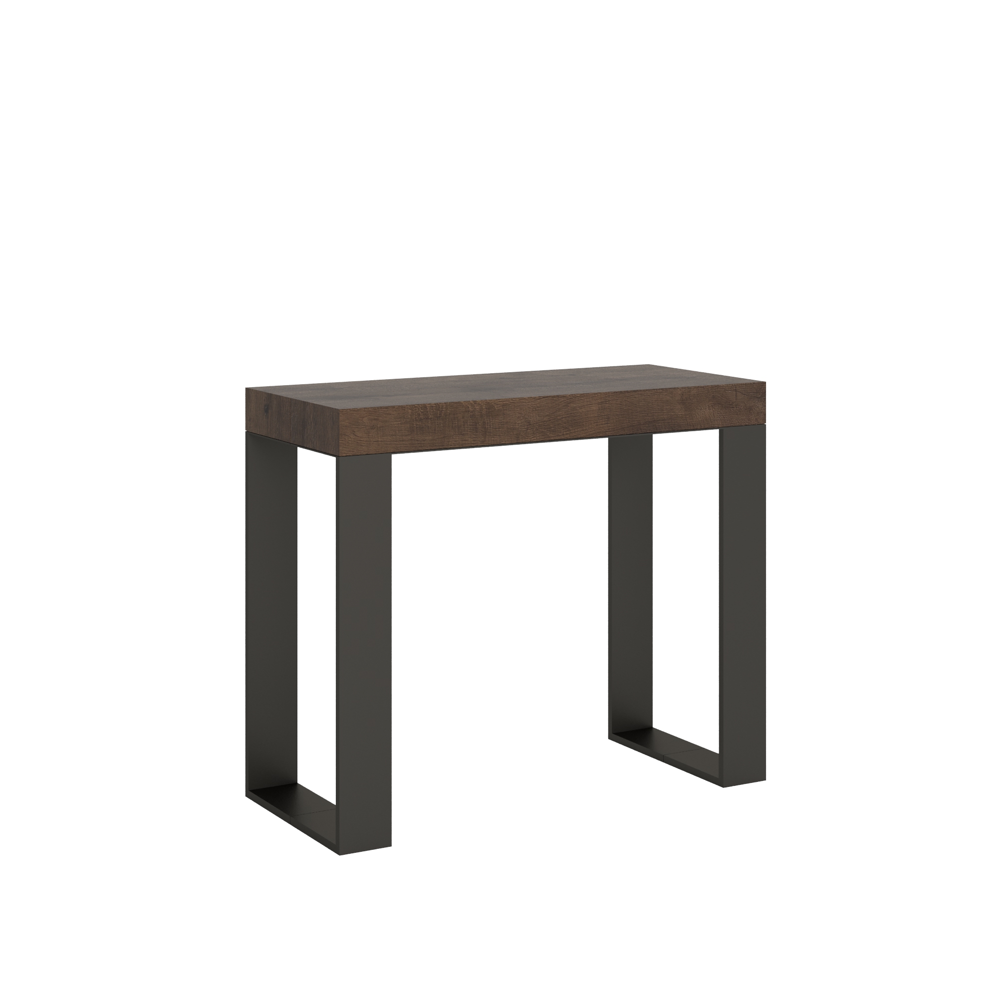 Consola extensible 90x40/300 cm Tecno Premium Estructura Nogal Antracita - Itamoby